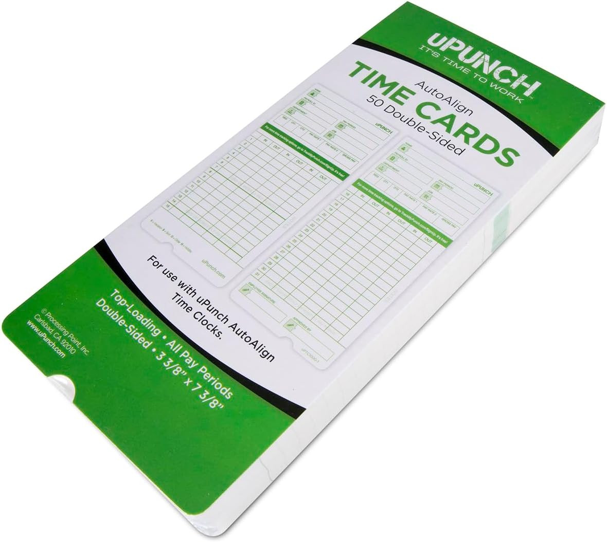 100 uPunch Time Cards for HN3000