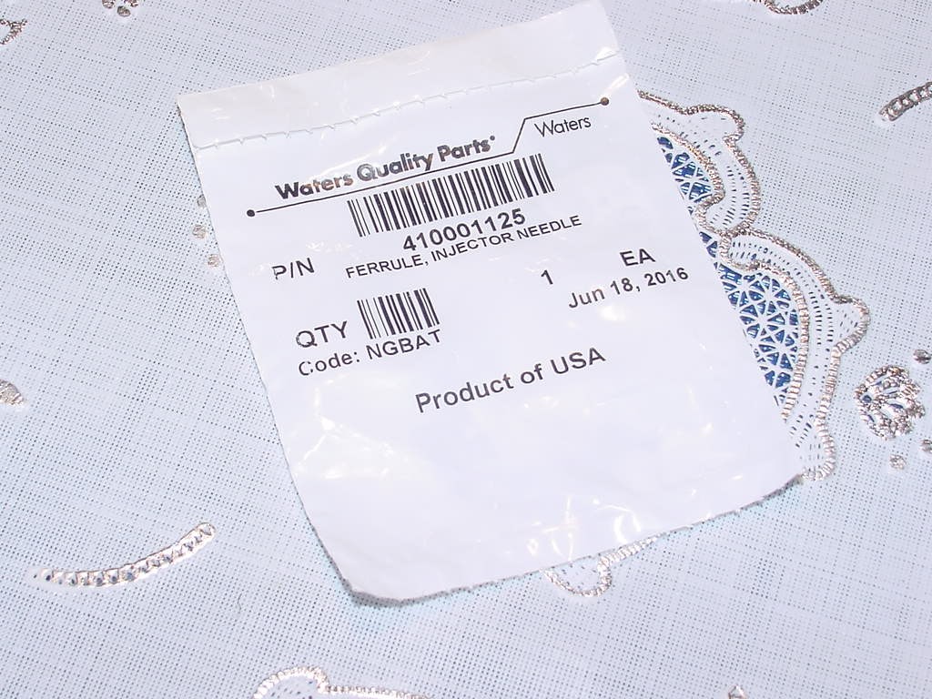 Waters 410001125 Ferrule, Injector, Needle NEW SEALED!
