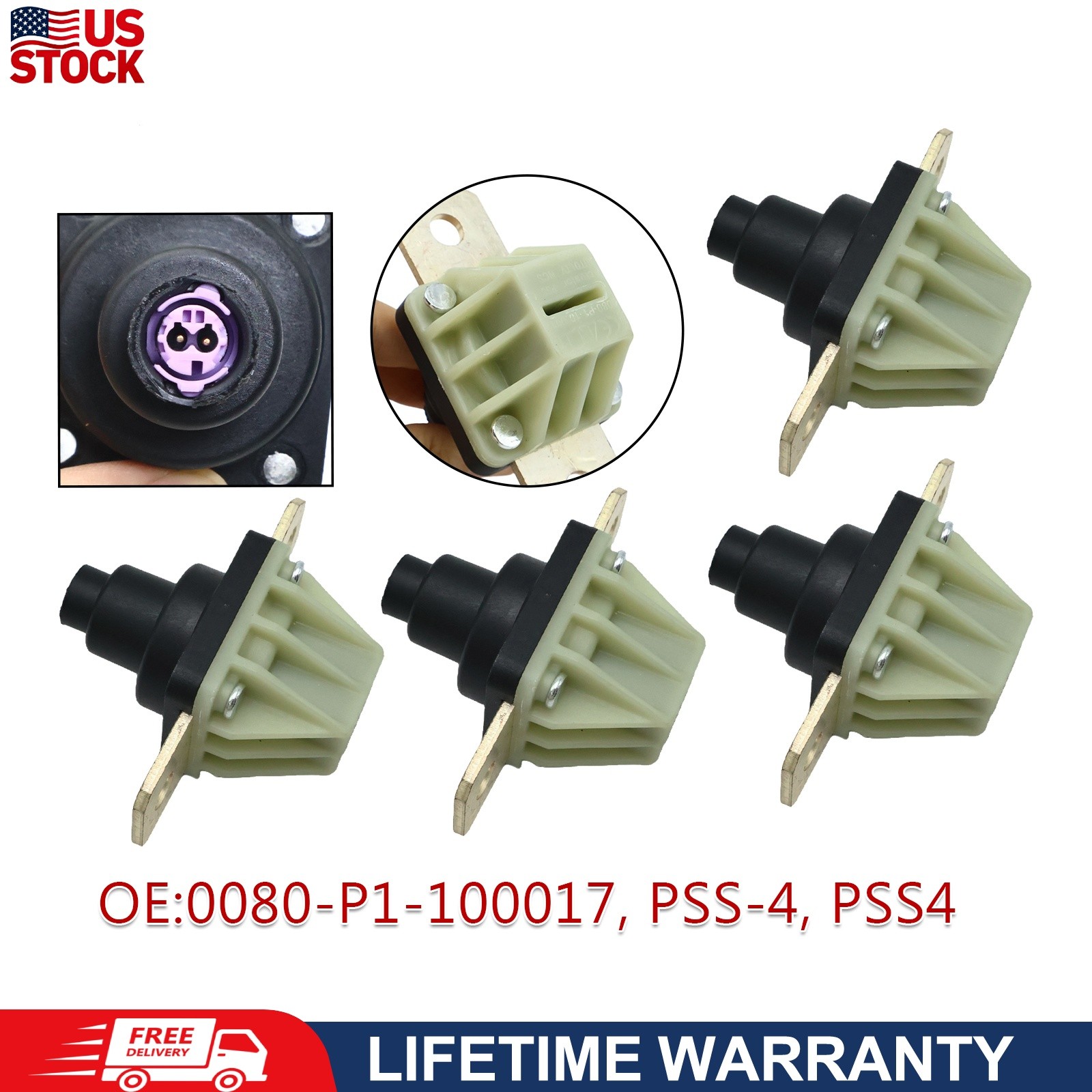 4Pcs Low Voltage Battery Disconnect Pyro Fuse Fits 22-24 Rivian R1S R1T Set