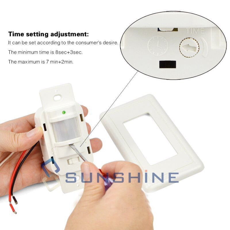 110V Automatic PIR Occupancy Motion Sensor Light Switch Auto On/Off Infrared