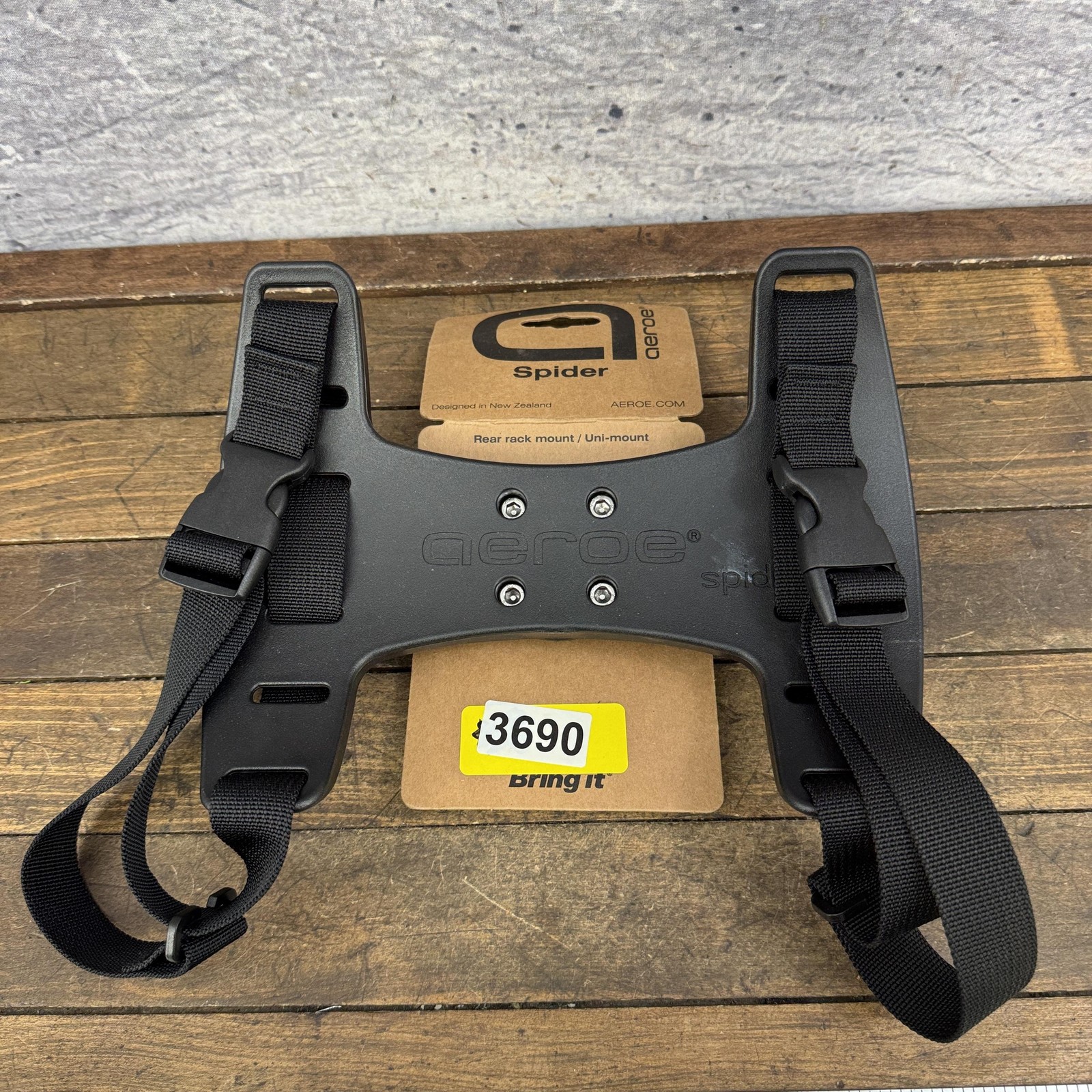 Aeroe Spider Rear Rack Mount Uni-Mount Rear Bike Cargo Rack Black 340g Tour