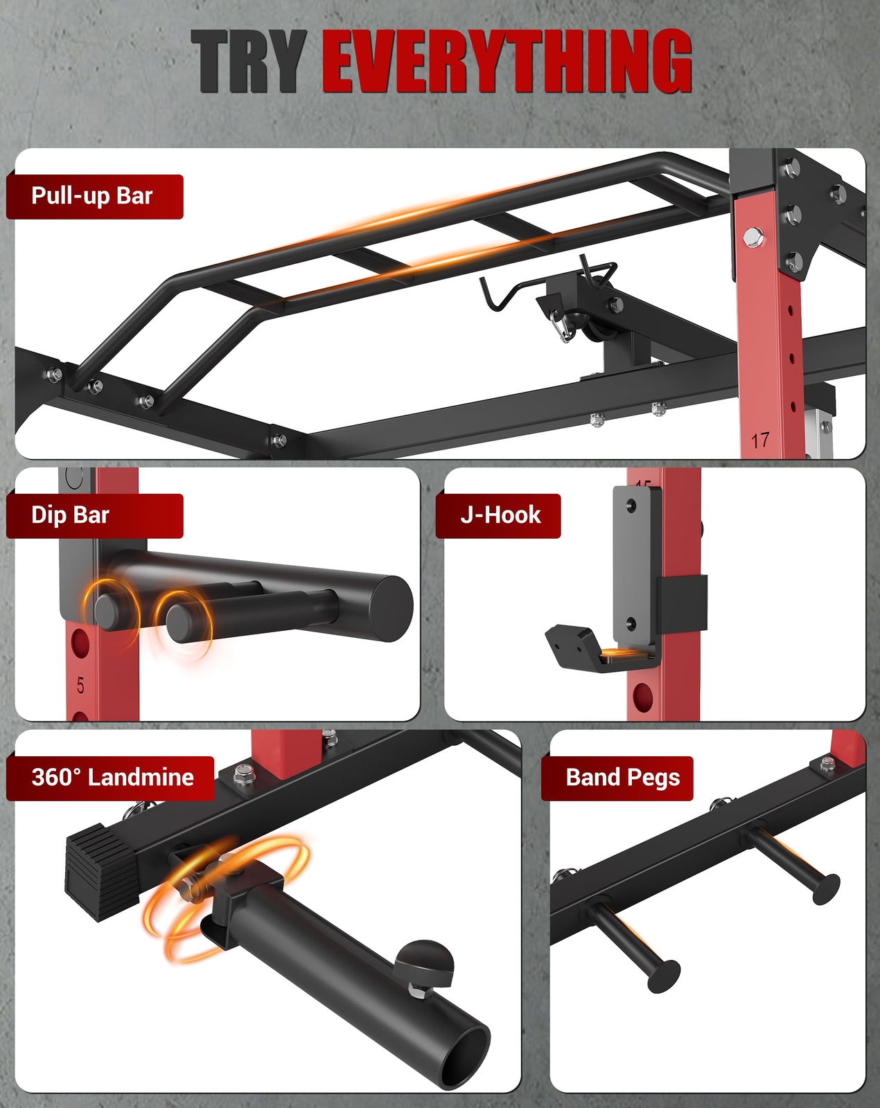 1200lbs Power Cage Multi-Function Squat Rack w/Pulley System Power Rack Training