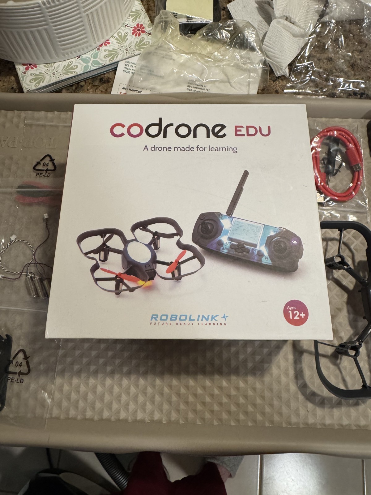 ROBOLINK + CoDrone EDU Programmable Drone  Never used w/EXTRAS!