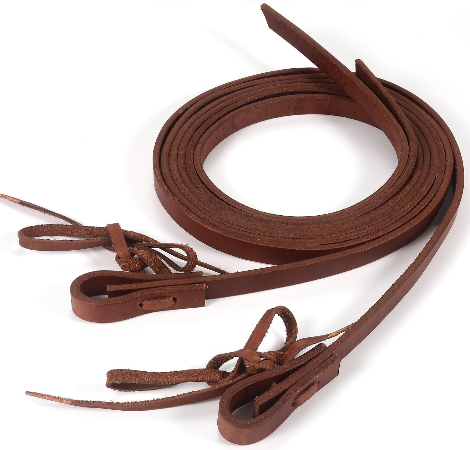Extra Heavy Harness Split Reins, Heavy Oil Weighted,Broken in,Supple Leather Rei
