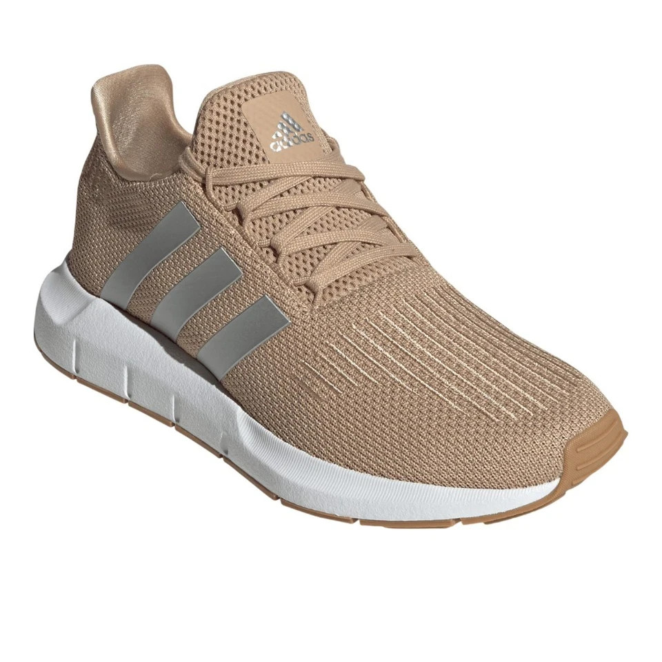 adidas Swift Run Lace Up  Womens Brown Sneakers Casual Shoes JR6896 New
