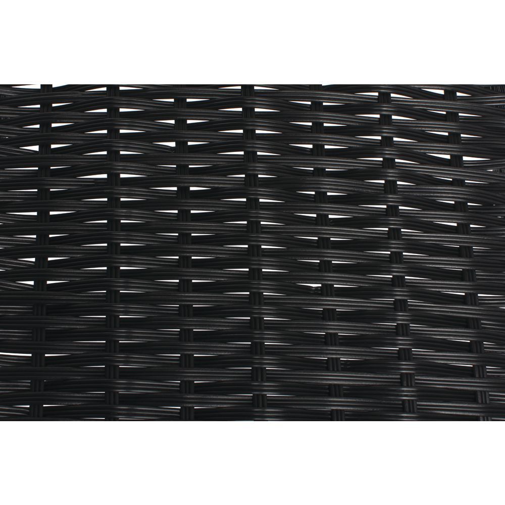 HUBERT Tapered Wicker Look Tapered Storage Basket, Rectangular Black - 7 1/2"L x