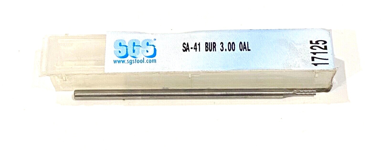SGS SA-41 Carbide Burr 1/16" x 1/4" x 1/8" Single Cut Cylindrical Shape USA Made