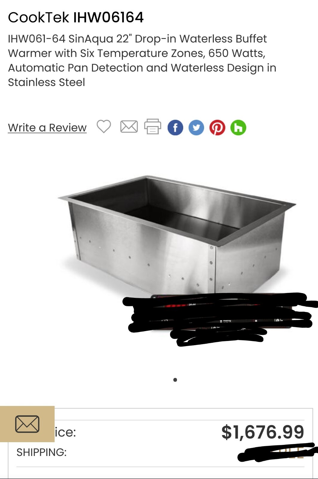 CookTek Induction Warmer