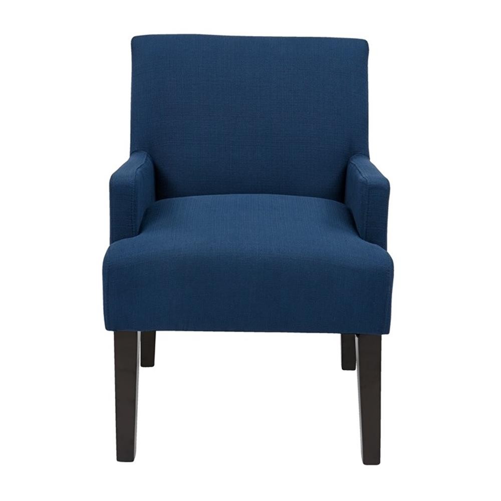 Main Street Guest Chair in Woven Indigo Blue Fabric
