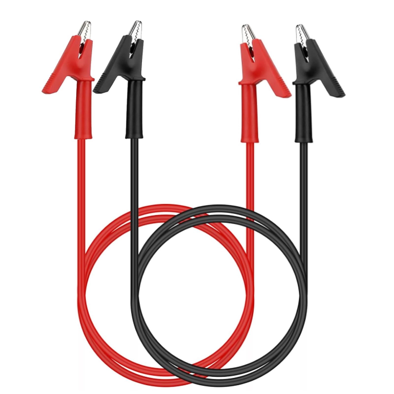 2pcs Alligator Clips Test Leads Set Dual Ended 15A Test Lead Wire Cable with ...