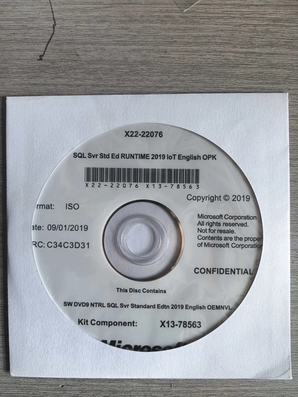 New SQL Server 2019 Standard 24 Core License Unlimited CALs DVD
