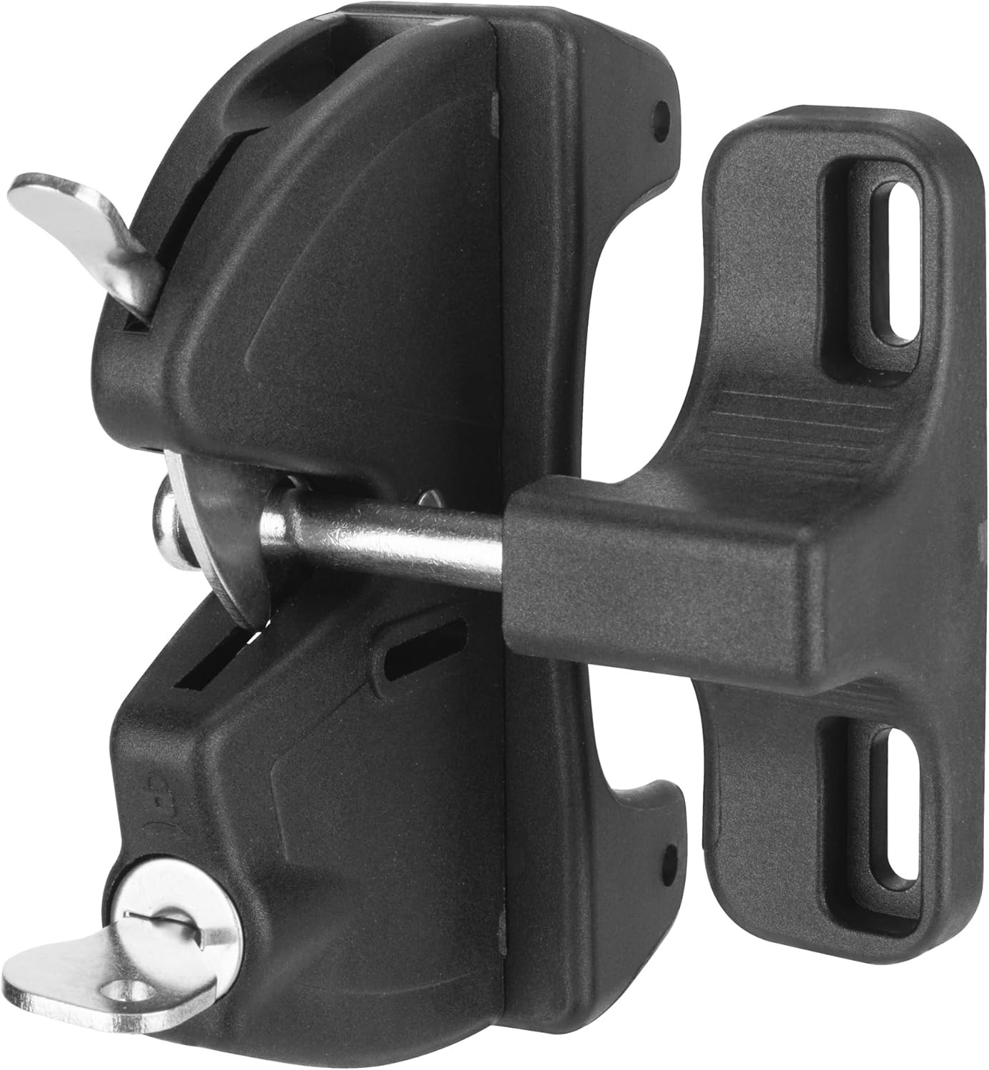 Key Lockable Double Sided Gate Latch, Fence Gate Locks for Outdoor Gates, Self L