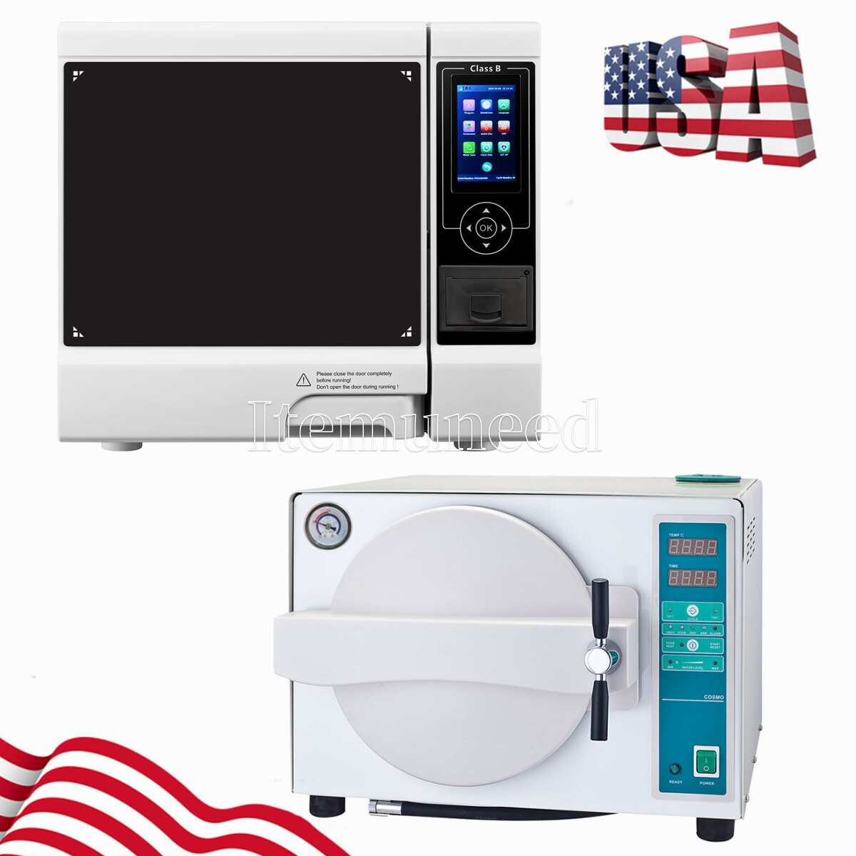18L/22L Dental Lab Class B Autoclave Vacuum Steam Sterilizer with Printer/Drying
