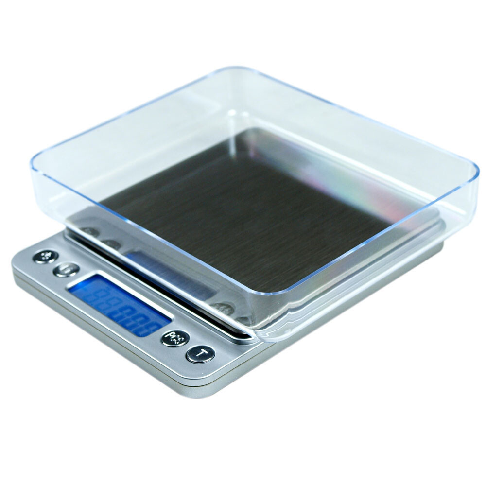 2000g x 0.1g Digital Scale Portable Precision Scale with Trays & PCS Counting