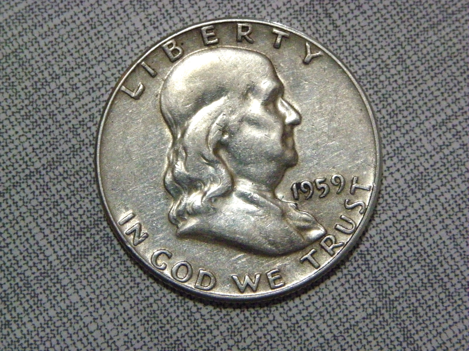 1959 P Franklin Silver Half Dollar