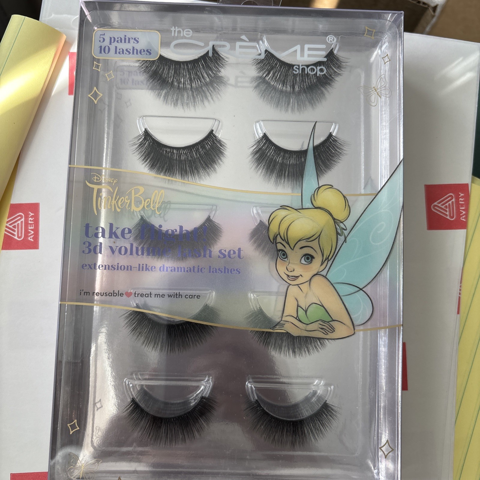 The Creme Shop Disney 3D Mink Lashes Fluffy & Voluminous 5 Pairs NEW