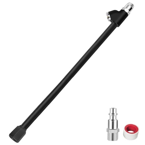 Air Chuck,12" Extended Reach Air Chucks for Tires，Heavy Duty 12-inch Black