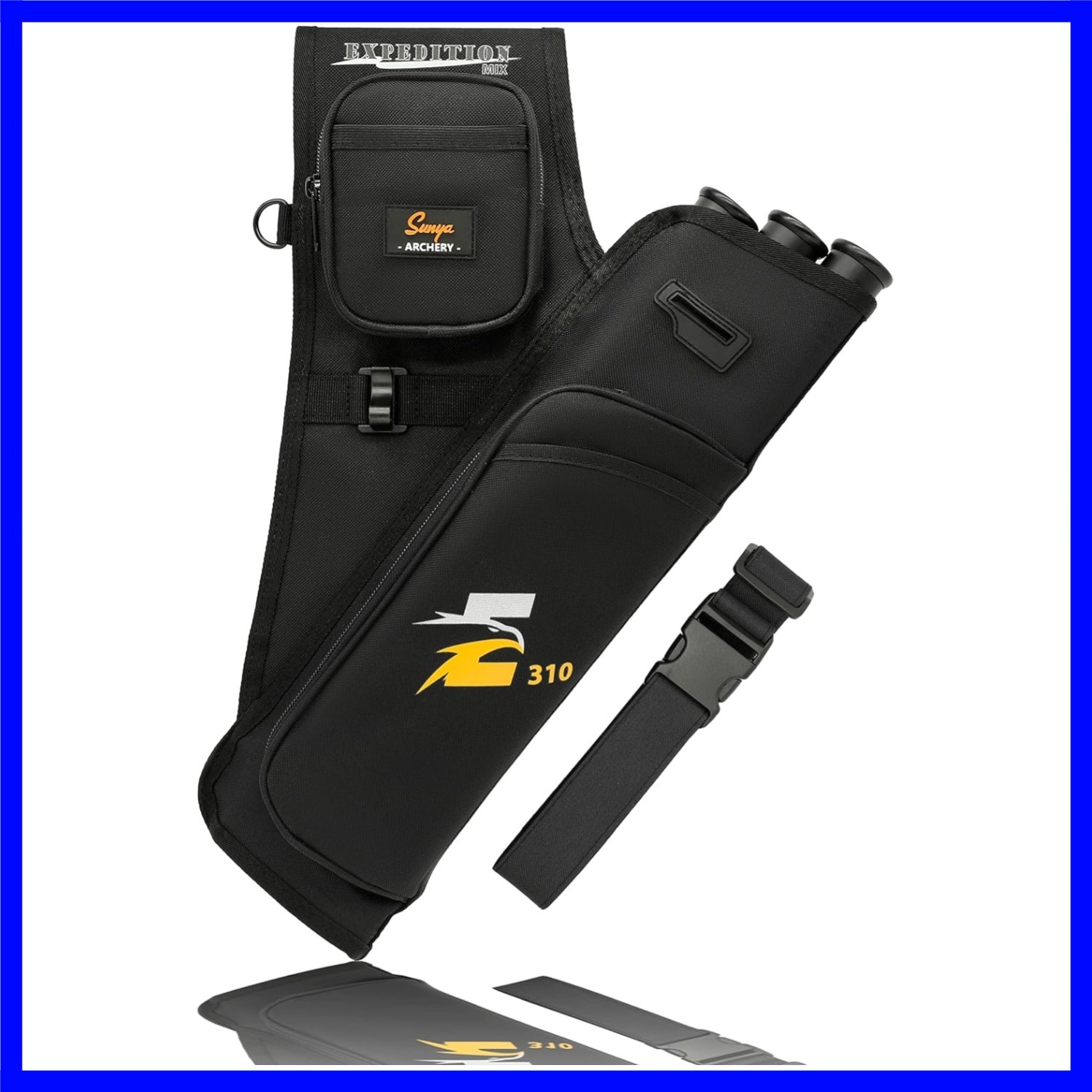 Archery Hip Quiver for Arrows. Includes 3 Tubes Arrow Holder, Accessories Poc...
