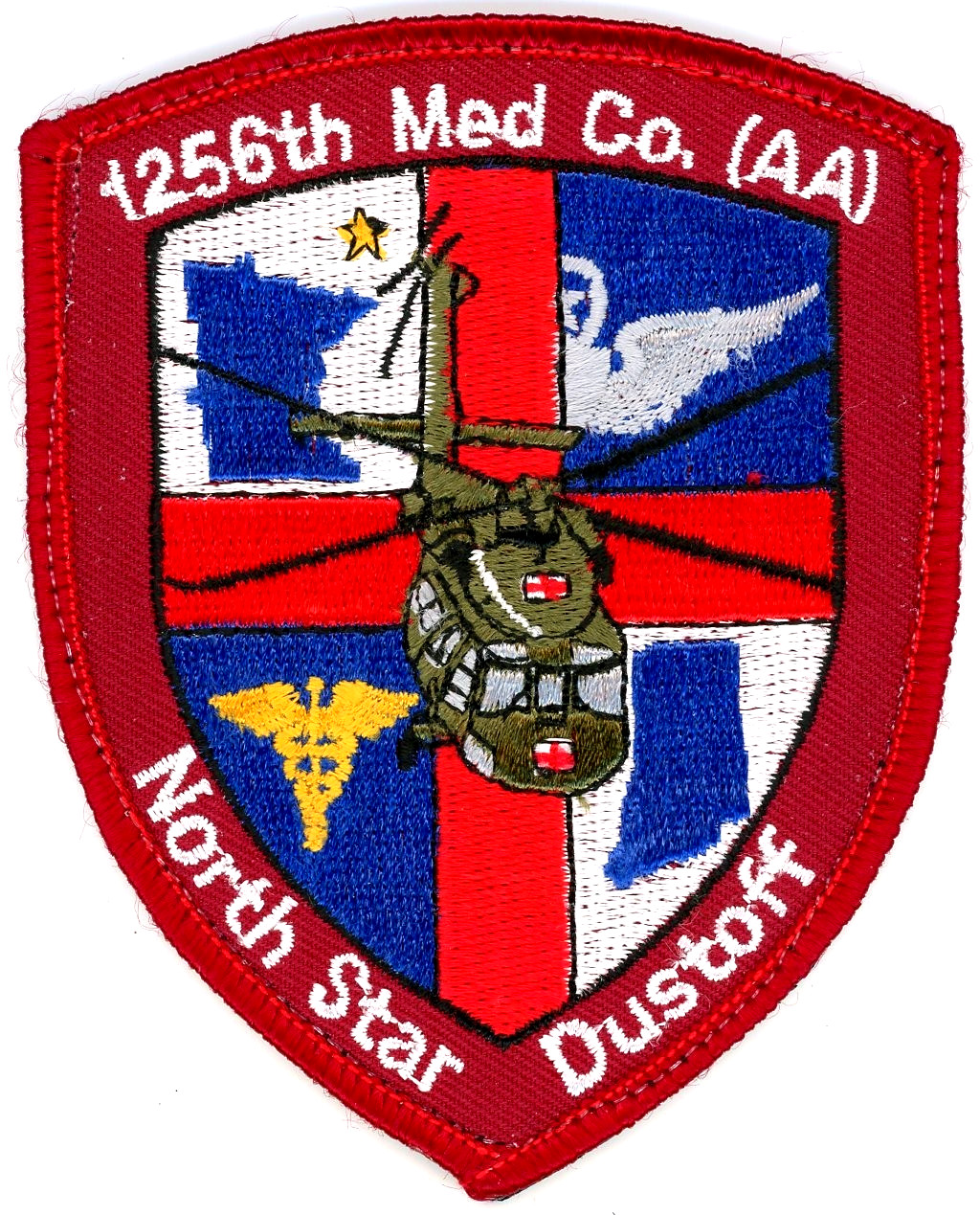 US Army Patch: 1256th Medical Company DUSTOFF MEDEVAC North Star Dustoff
