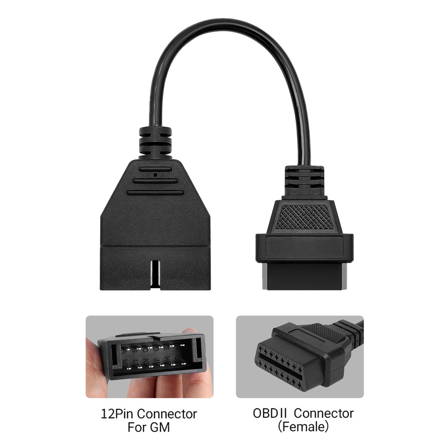 Diagnostic Scanner Code Reader 12 Pin OBD1 To 16 Pin OBD2 Convertor Cable For GM
