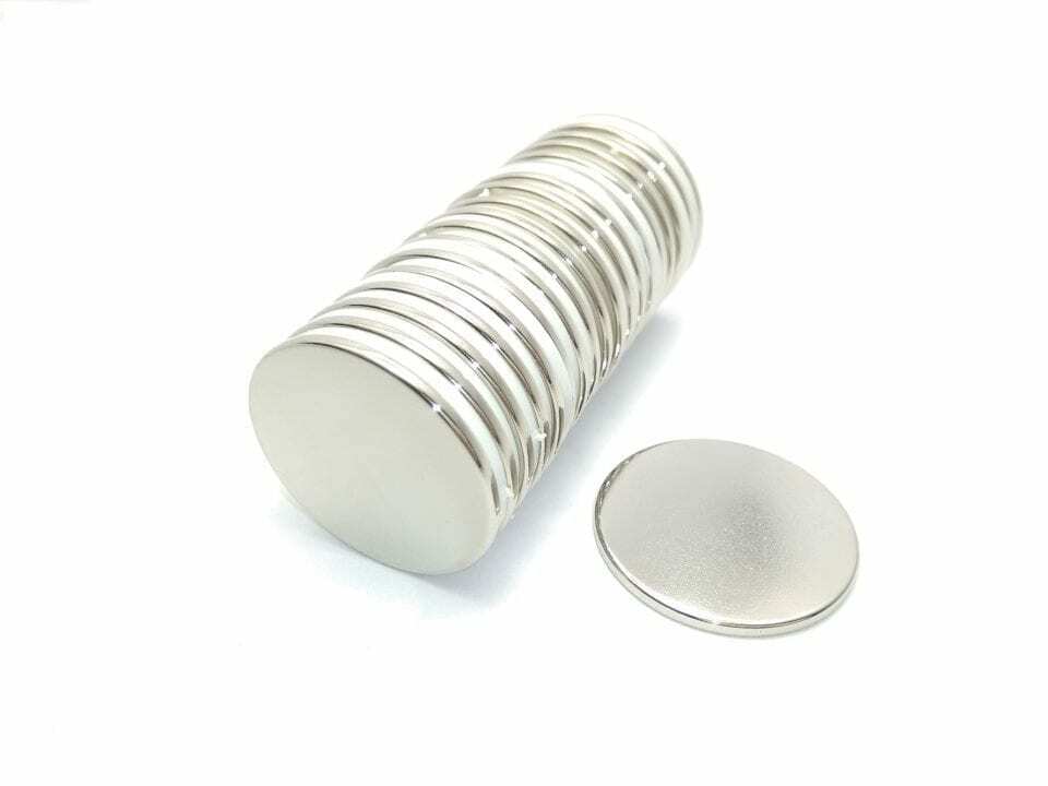 Neodymium Magnet Disk N35 D1" x 1/16"(A) - Price is per magnet