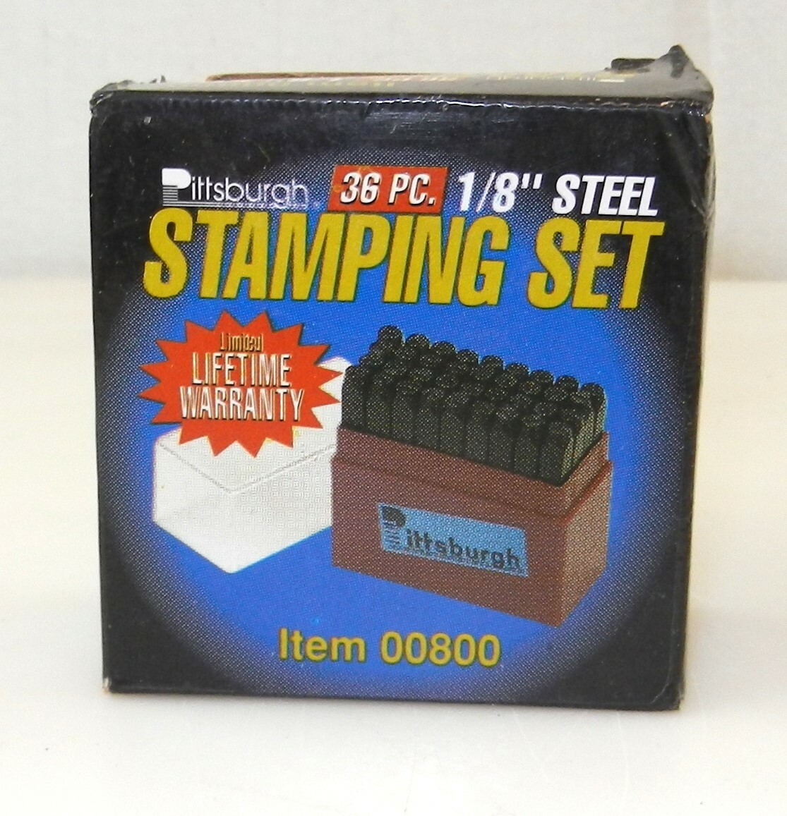 Pittsburgh #00800 1/8" Steel Stamping Set 36 Piece Number Letter Punch ~ T123A