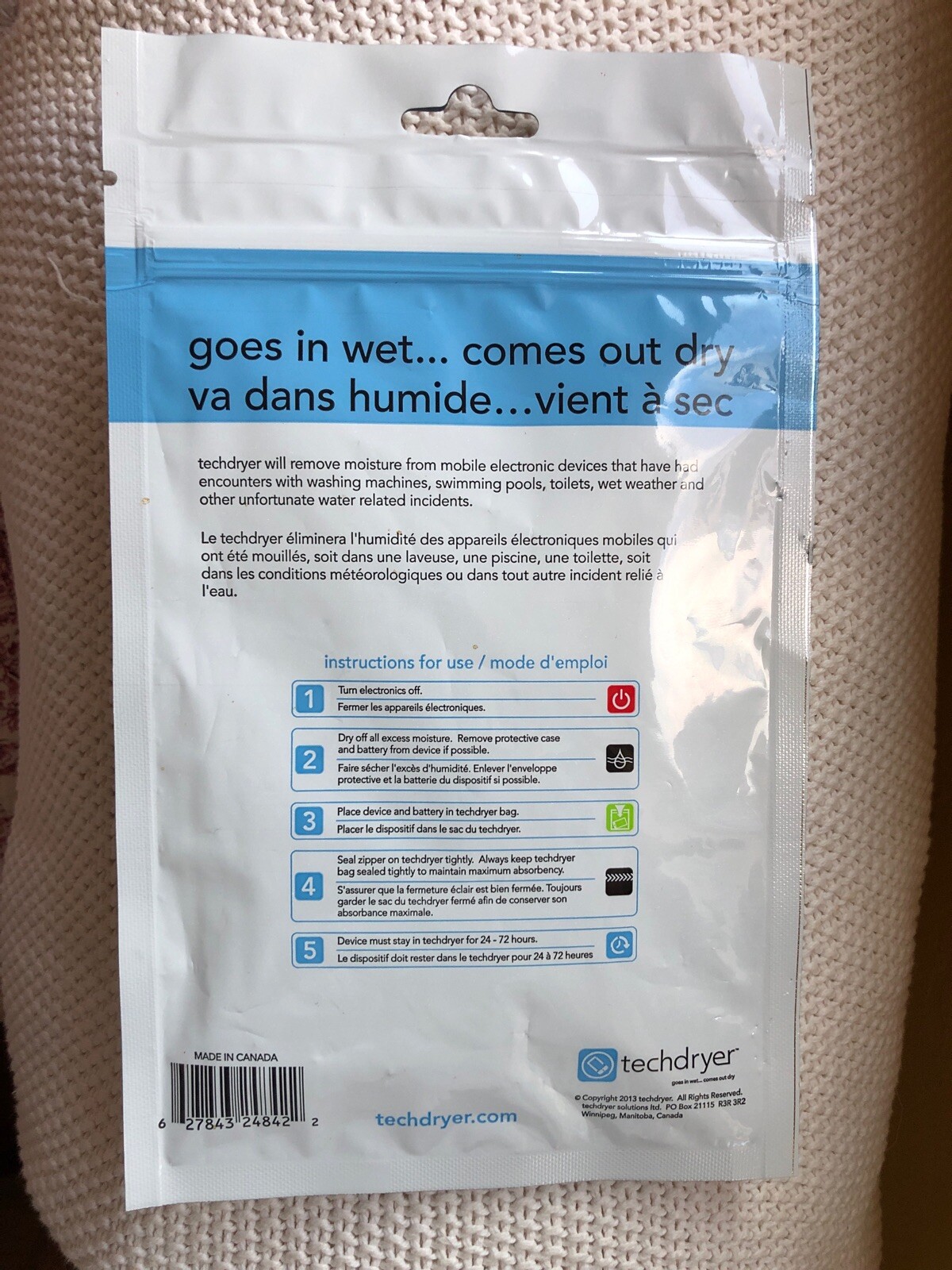 Techdryer - Removes Moisture from Electronic Devices - New