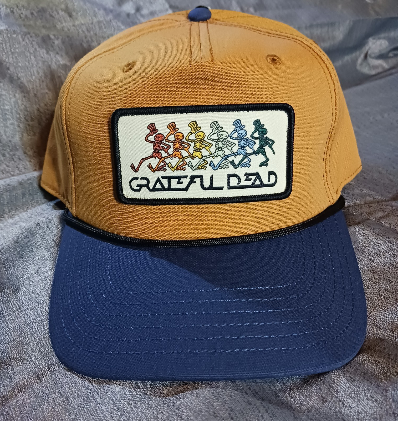 Grateful Dead Dancing Bears Brown Blue Snapback Hat Original