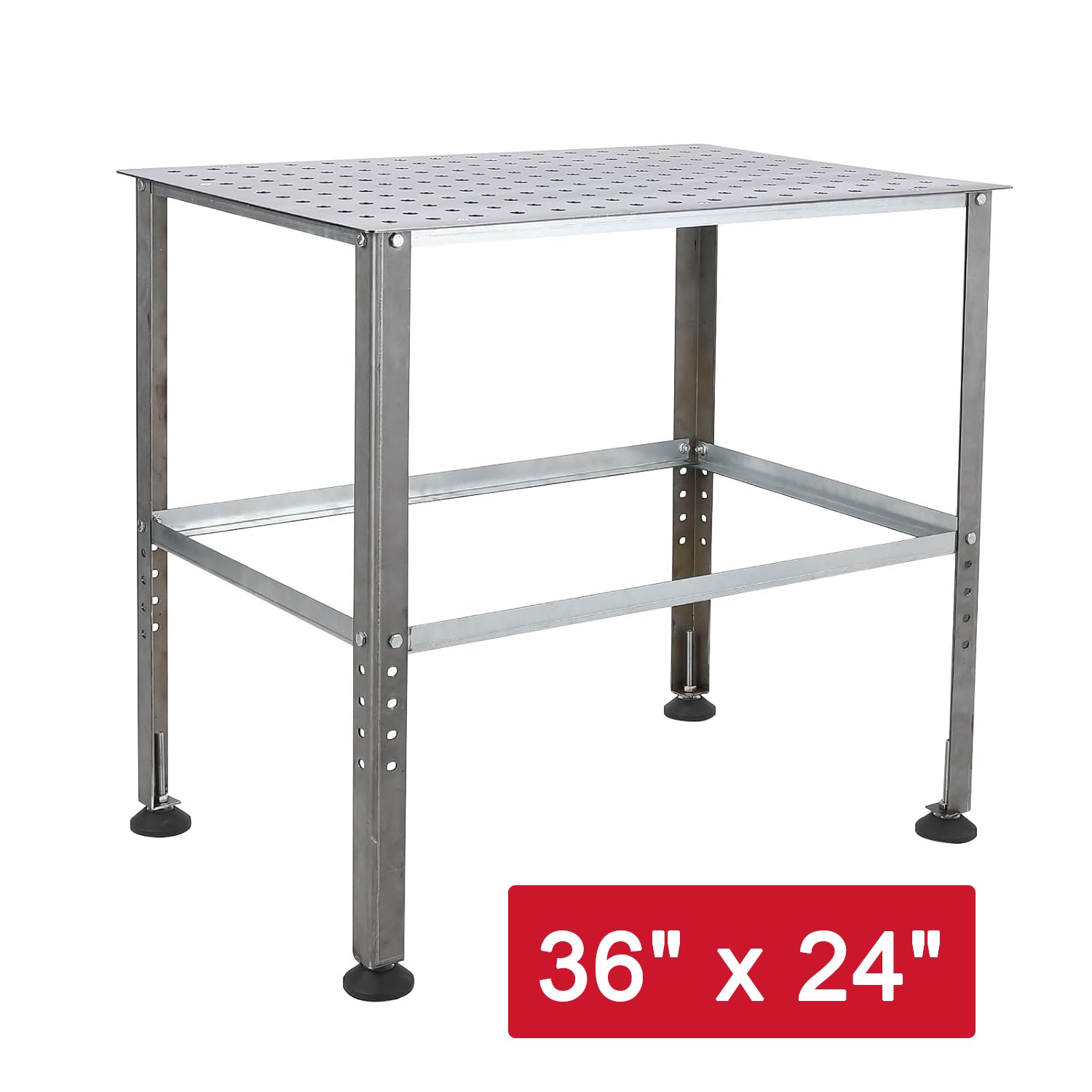 36"x24" Welding Table 600lbs 5/8" Holes Welding Workbench Adjustable Beam & Feet