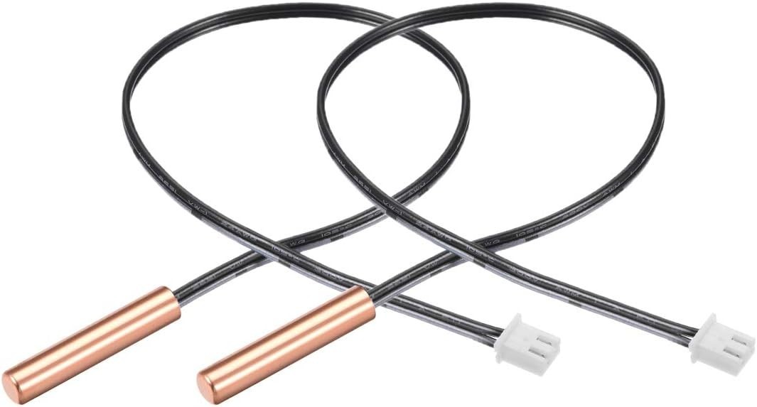 Precision Copper Temperature Sensor Probe for Air Conditioner - 2 Pcs Set