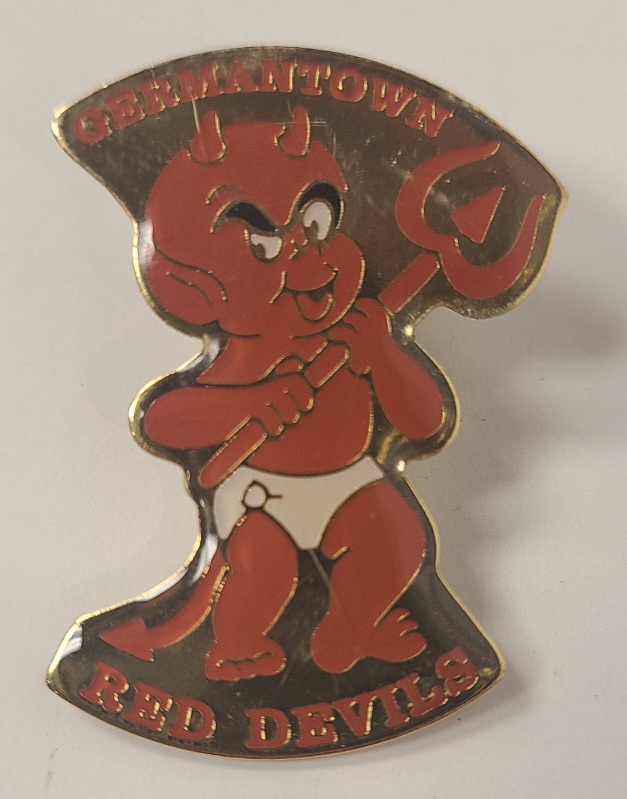 Pin Germantown High School Red Devils 1 1/2" X 1" Germantown Tennessee