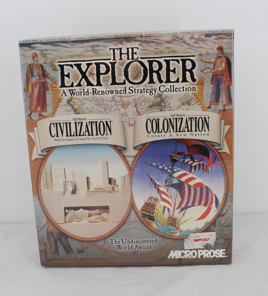 Vintage The Explorer MicroProse PC Game New Sealed Sid Meier Civilization Coloni