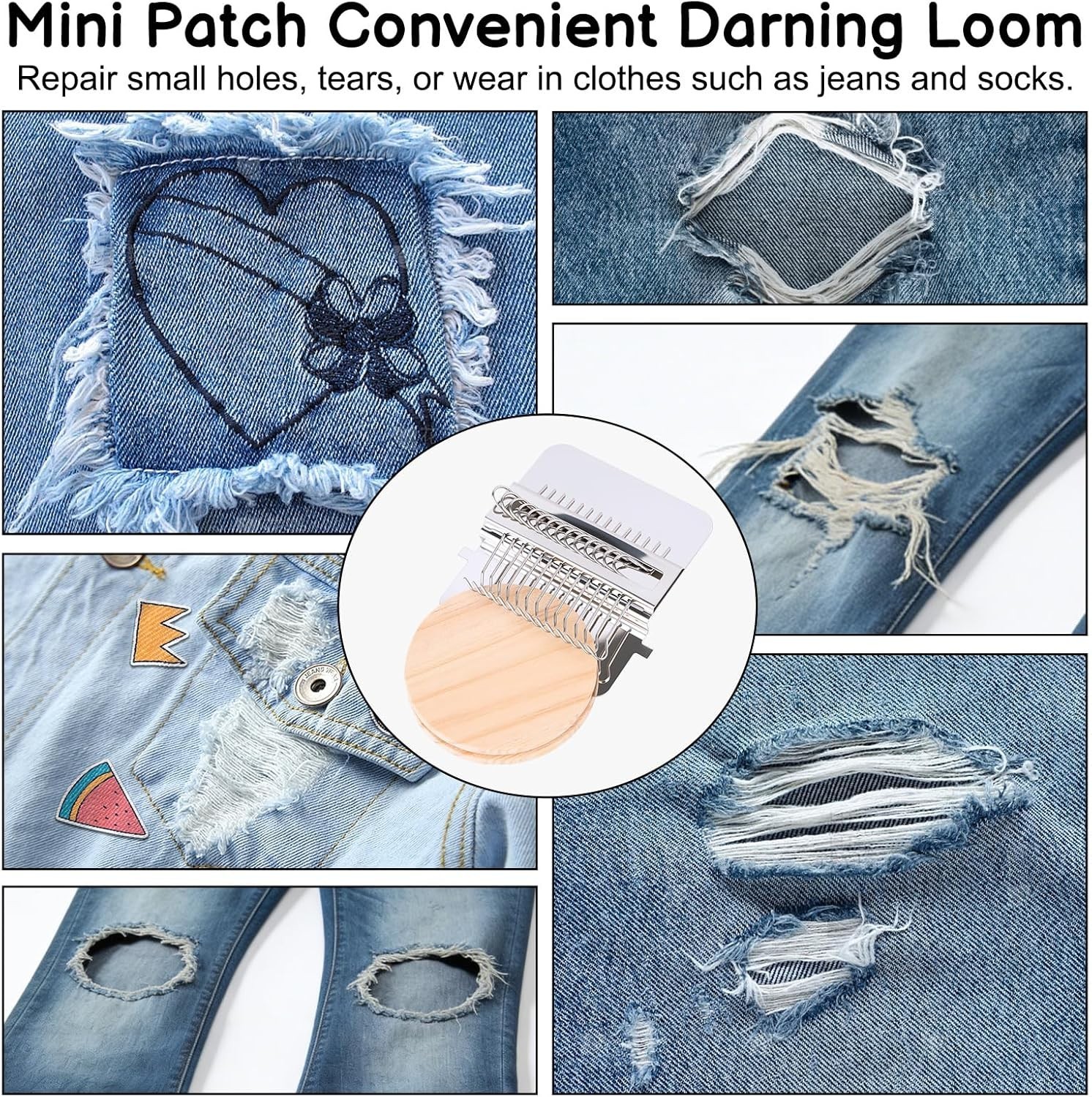 PatchMaker 2.0 Kit, Mini Portable Patch Darning Looms Kit, Patchwork Weaving ...