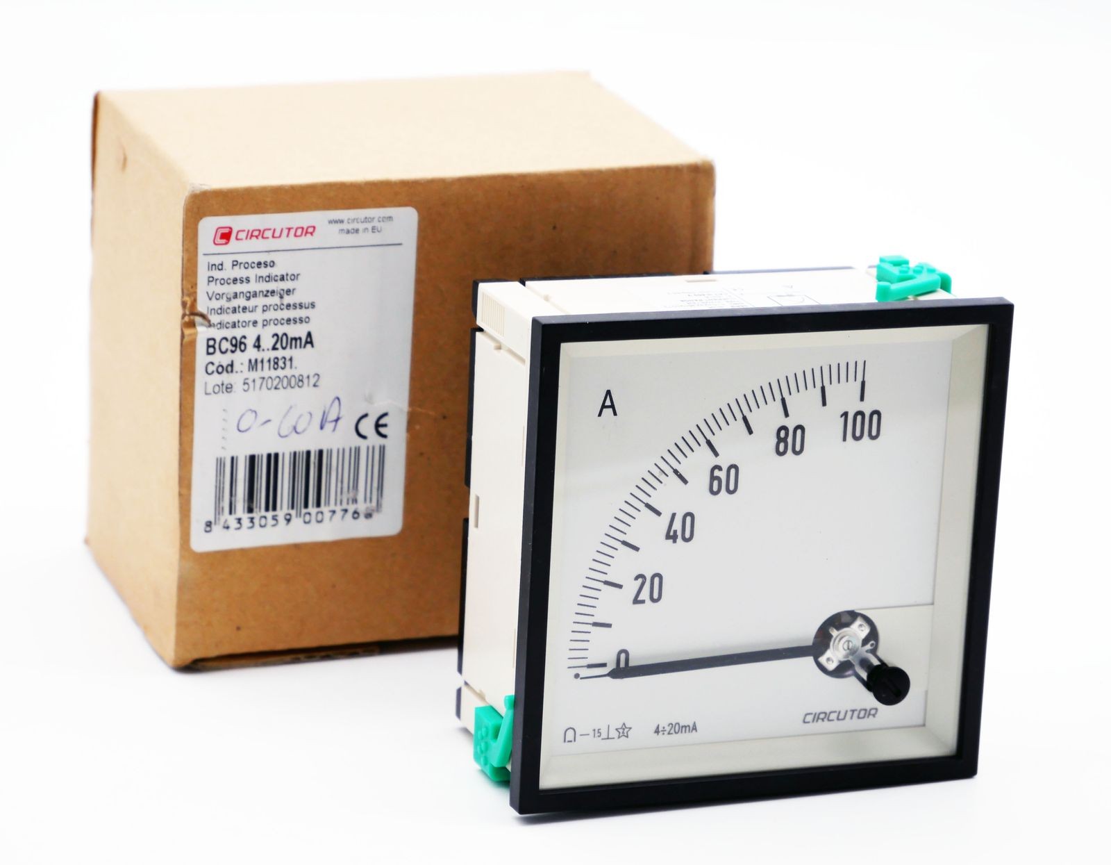 Circutor BC96 BC 96 4...20mA M11831 Ammeter / Process Indicator -Unused/Original Packaging-