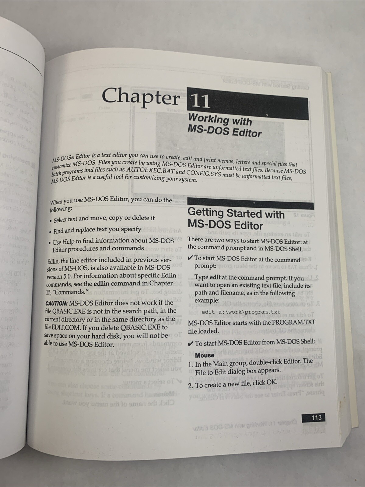 Microsoft MS-DOS Version 5.0 Getting Started User's Guide Reference VTG 1991 MIC