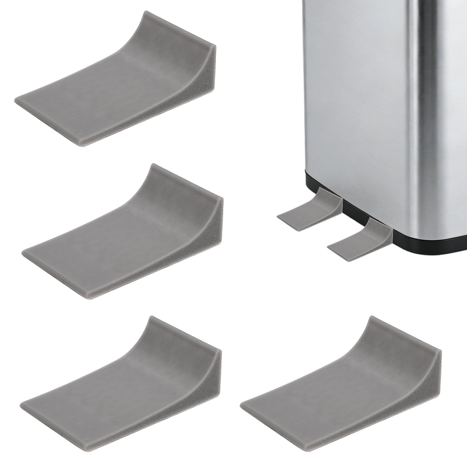 Sinbana 4pcs Trash Can Wall Protector, No 1.97 x 1.18 x 0.59 inches, gray