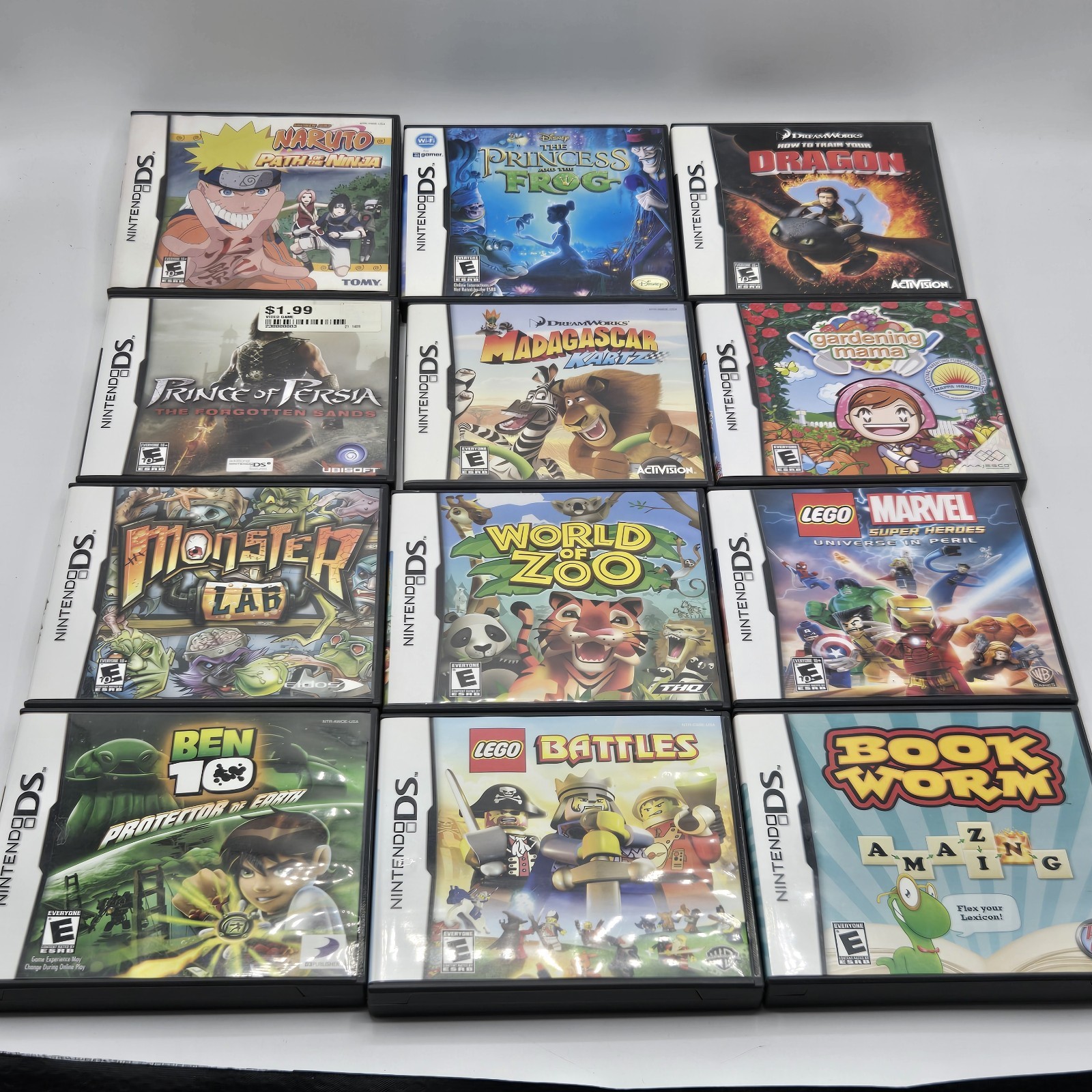 EMPTY CASES ONLY Nintendo DS Lot of 12 Various Game Cases And Manuals - NO GAMES