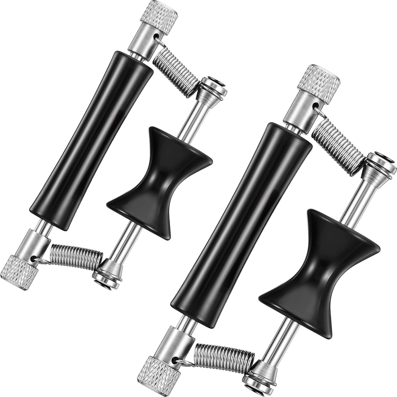 2 Pack Guitar Rolling Capo Sliding Adjustable Rubber and Stainless black