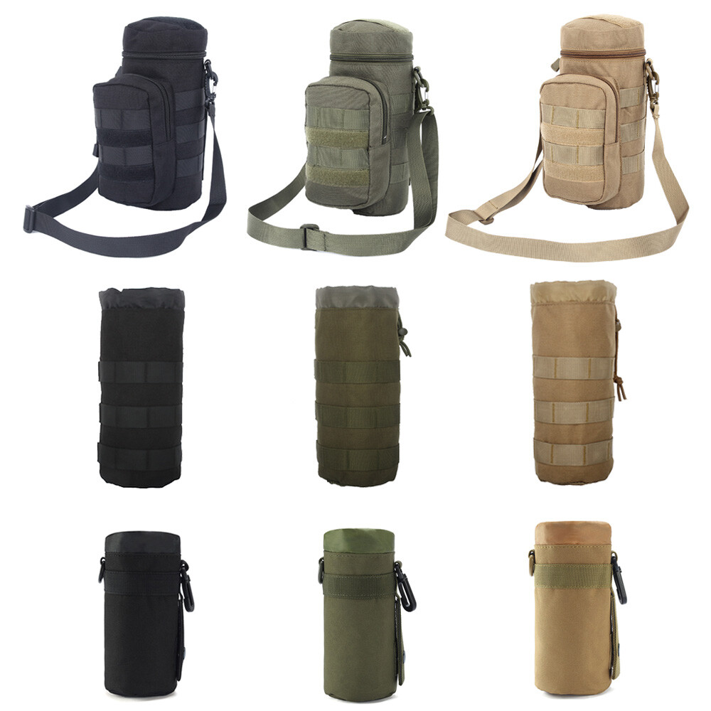 Tactical Bike Water Bottle Bag Outdoor Hiking Kettle Holder Hydration Pouch US