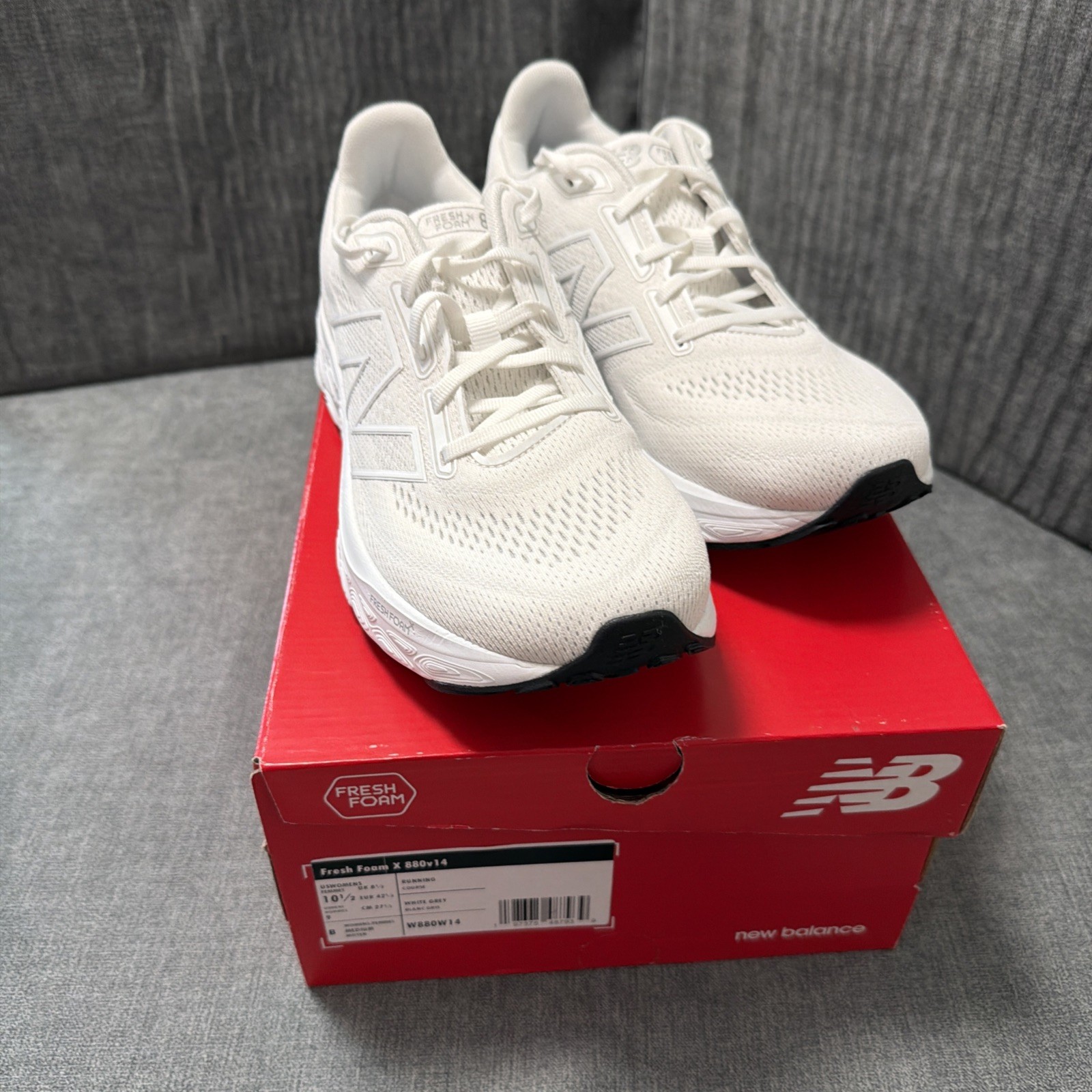 Size 10.5 - New Balance Fresh Foam X 880v14 White Grey Womens Size 10.5 B New