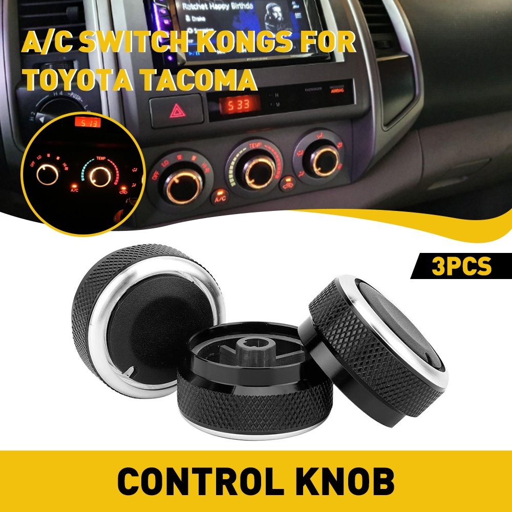 3x Air Condition Switch Control A/C Knob For Toyota Tacoma 2005-2015 Vios 02-06