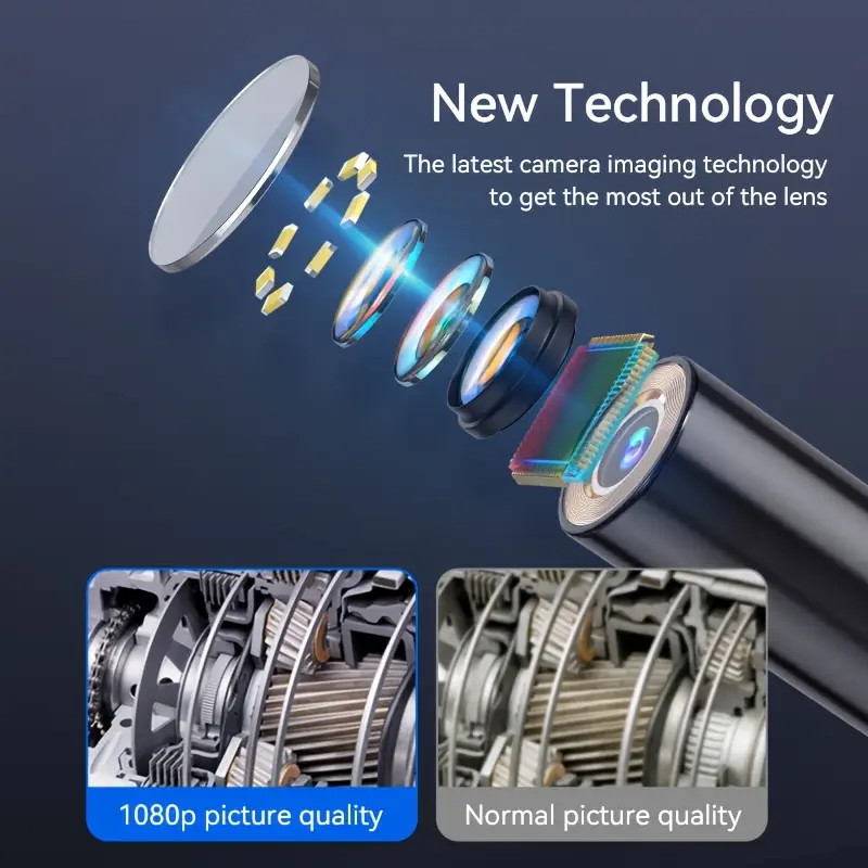 Endoscope Borescope Camera with Light, 16.5ft Waterproof Snake Inspection Camera