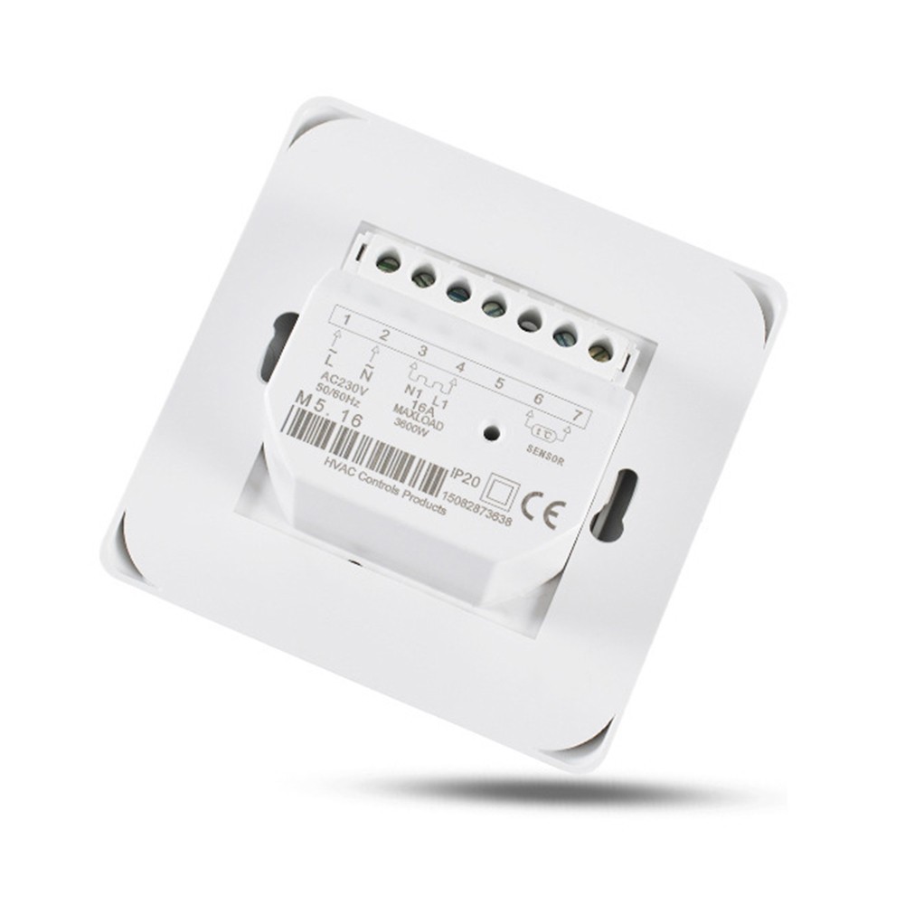 Electric UnderFloor Heating Thermostat Control Switch+ Floor Sensor White 16A