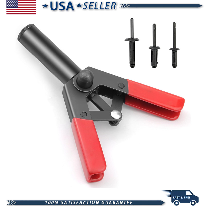 Hand Riveter Set 3 Sizes Nylon Blind Rivets, 30 Pieces