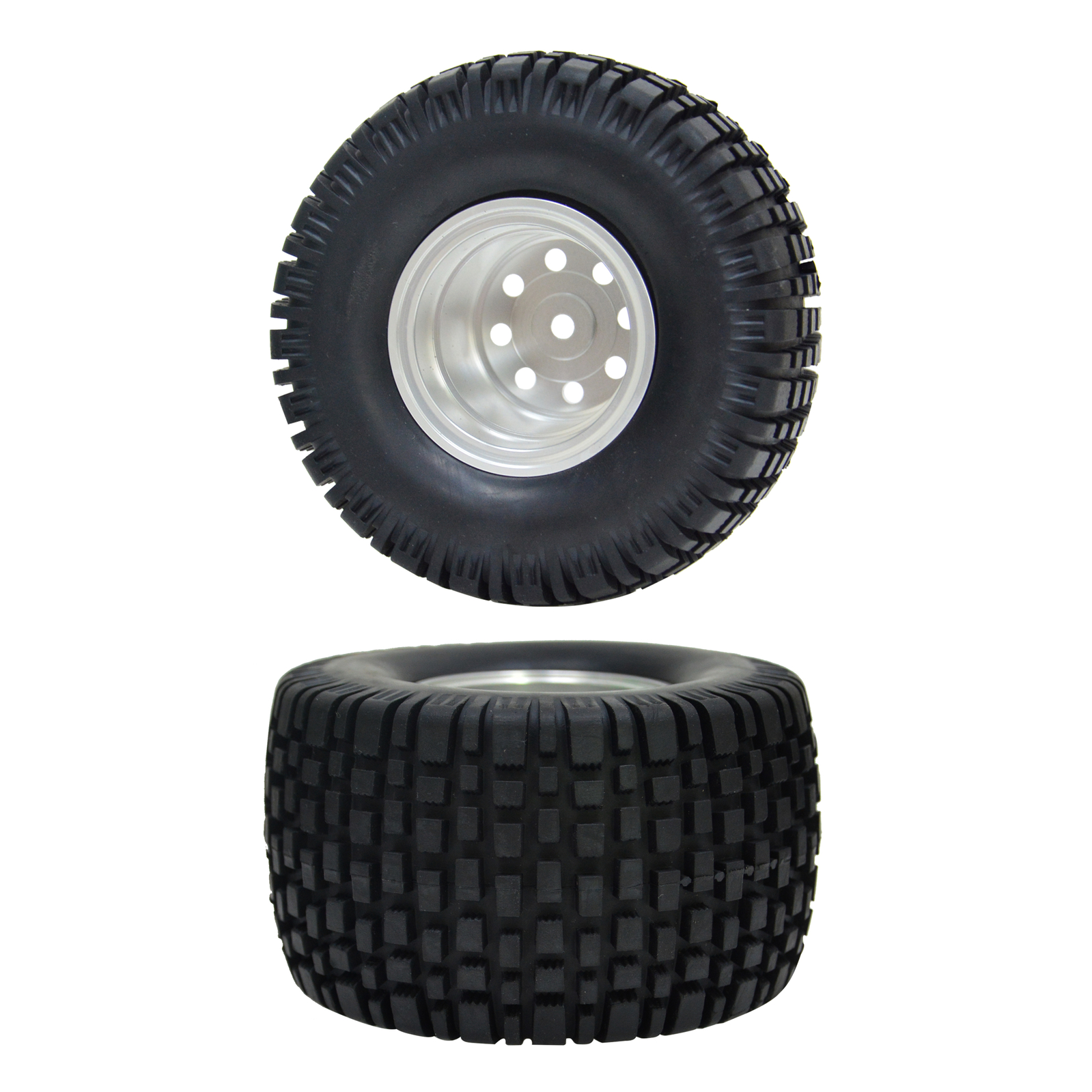 Aluminum Wheels Rims & Rubber Tires 12mm Hex Hub for Tamiya WR-02/G6-01