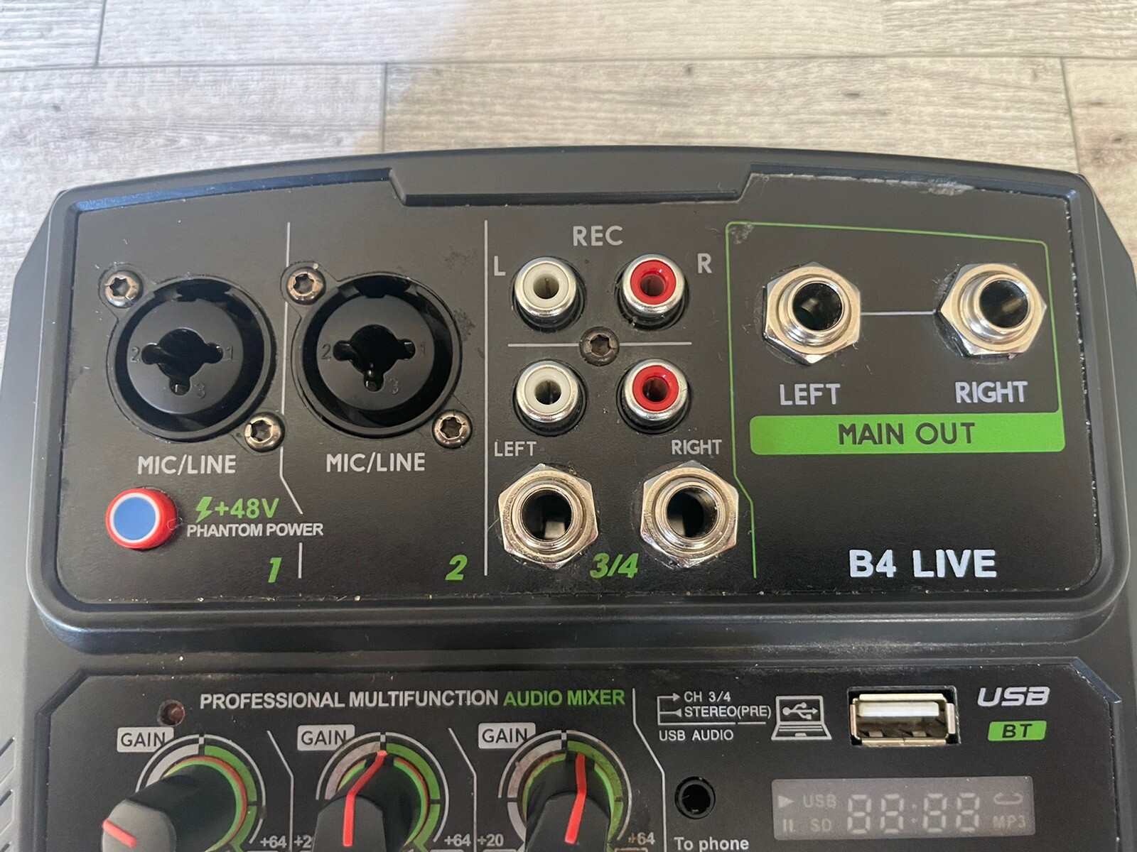 B4 Live 4 Channel DJ Mixer with Bluetooth, USB Playback & Recording