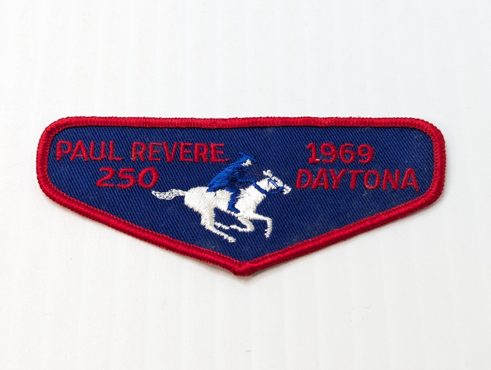 Vintage Rare Paul Revere 250 Daytona 1969 Sew On Patch 5" Blue Red Hard To Find