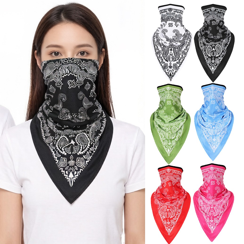 Triangle UV Protection Cooling Neck Gaiter Face Mask - Windproof Bandana Scarf