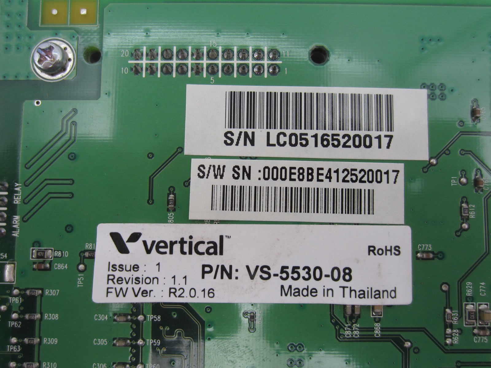 Vertical Summit-Ip 800 MPB VS-5530-08 Main Processor Board w/ VS-5537-128 Card