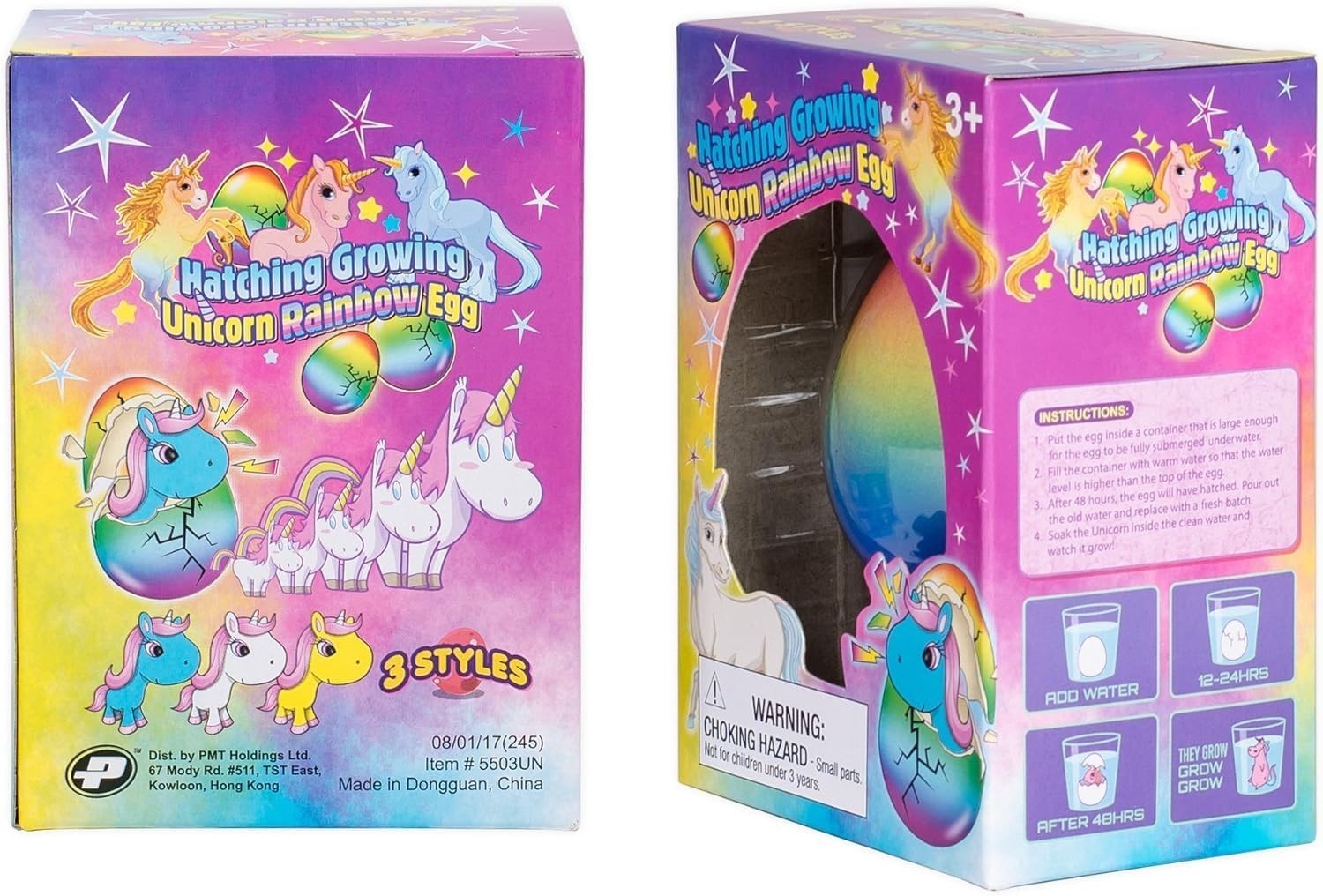 Interactive Growing Unicorn Eggs in Rainbow Colors - 2 Pack Educational Joy
